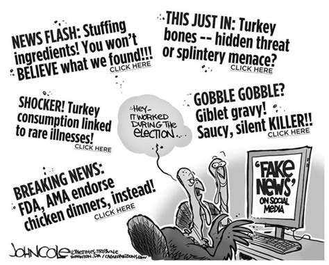 Editorial Cartoon Fake News On Social Media Austin