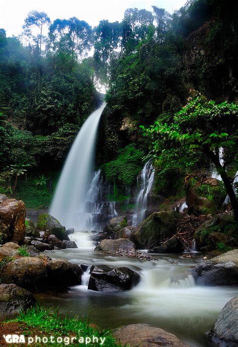Orok Waterfall Curug Orok Garut West Java Indonesia