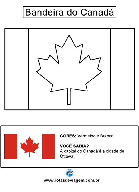 Bandeira Do Canada Para Colorir Educa