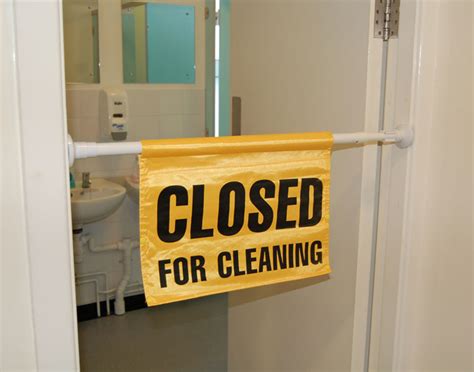 Closed For Cleaning Door Sign Safety Sign From Anglian Chemicals