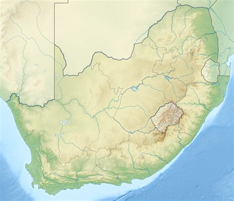 South Africa Topographic Map PopulationData Net