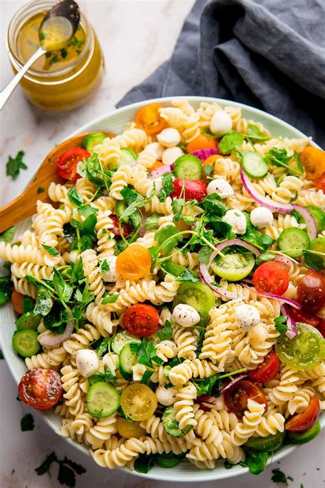 Our favorite pasta salad recipes with beautiful images, curated from the feedfeed community of homecooks, chefs, bloggers, and food organizations/brands. Easy Pasta Salad With The Best Italian Dressing - Nicky's ...
