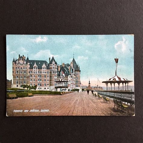 Vintage Postcard Of Terrace And Chateau Frontenac Quebec Etsy Canada
