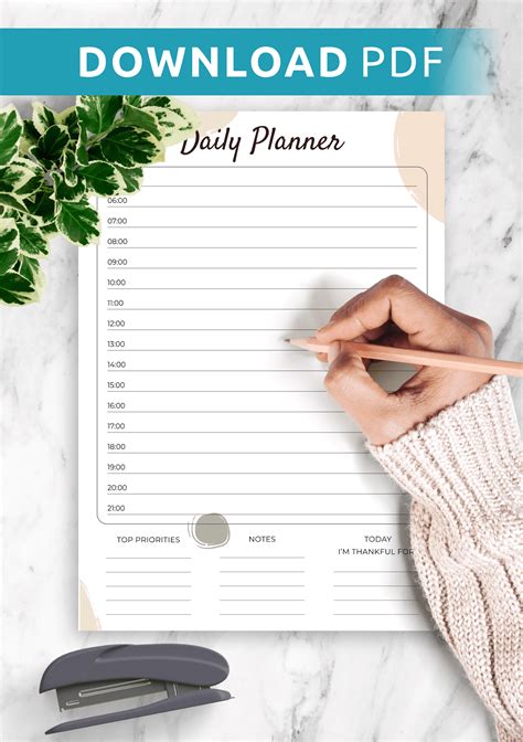 Free Printable Daily Planners With Time Slots To Do List Notes And More