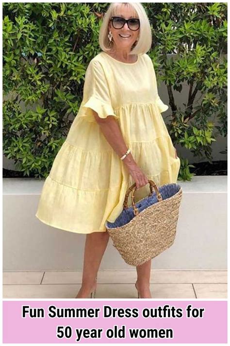 Fun Summer Dress Outfits For 50 Year Old Women Simple Dresses Nice