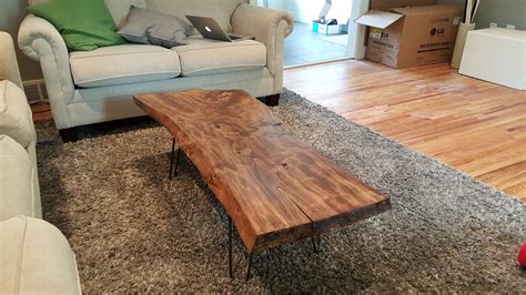 I wouldn't try this as your first woodworking project ever, because i think you should have a bit of experience with power. Live Edge Wood Coffee Table. First Post! : DIY