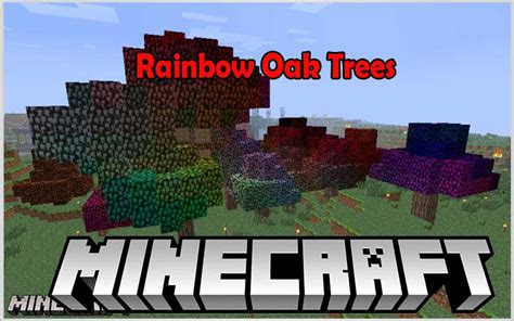 Rainbow Oak Trees Forge Mod 112211121102 For Minecraft