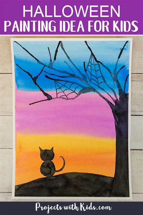 Spooky Halloween Silhouette Art Project For Kids Projects With Kids