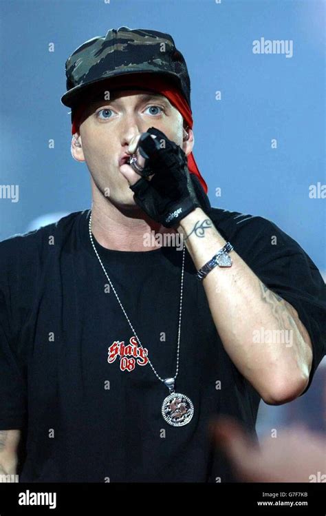 Eminem Mtv Europe Music Awards 2004 Stock Photo Alamy