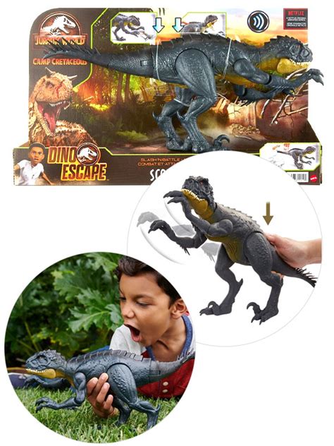 Jurassic World Slash N Battle Scorpious Rex Dinosaur Med Lyd Og