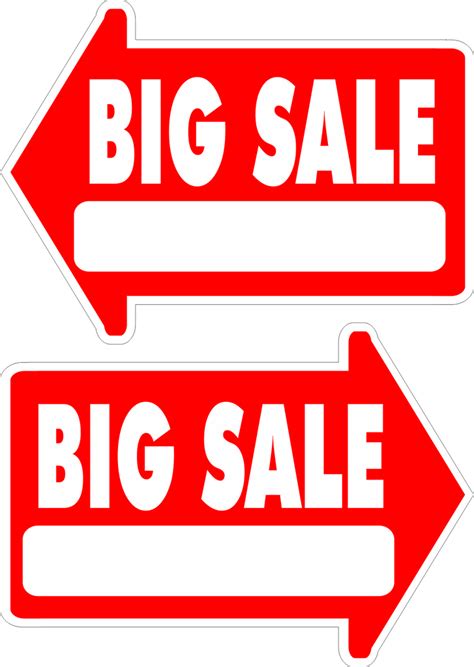 Yard Sale Sign Arrow Shaped With Frame Big Sale Free Shipping Sign