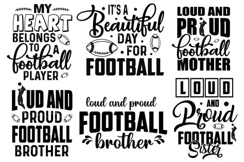 Football Typography Svg T Shirt Bundle Graphic By Creative T Shirt