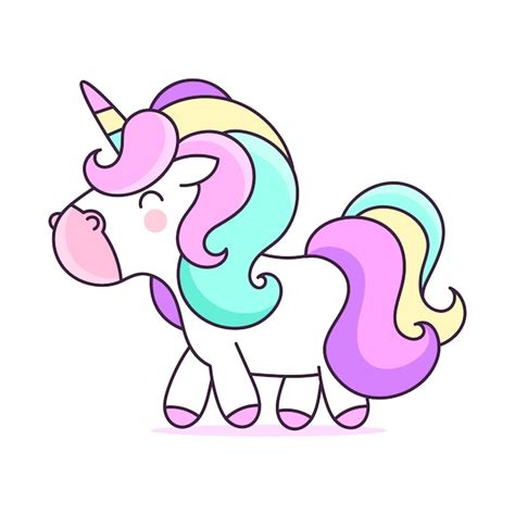 Premium Vector Cute Unicorn Cartoon Character Illustration