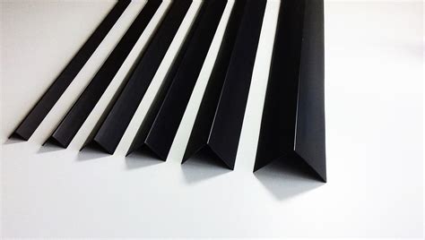 1 Metre Length Black Plastic Pvc Corner 90 Degree Angle Trim Various Sizes Ebay