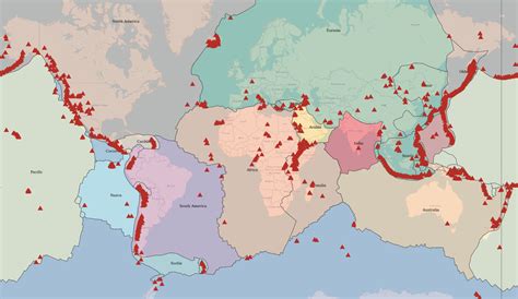 Active Volcanoes In The World Map