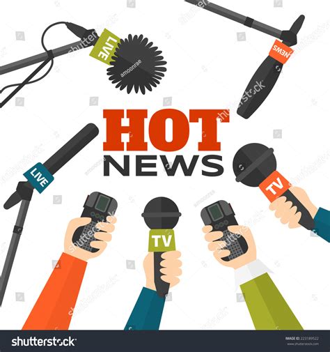Journalism Concept Vector Illustration Flat Style Stock Vector (Royalty ...