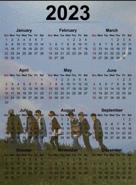Bts Calendar 2023 Printable