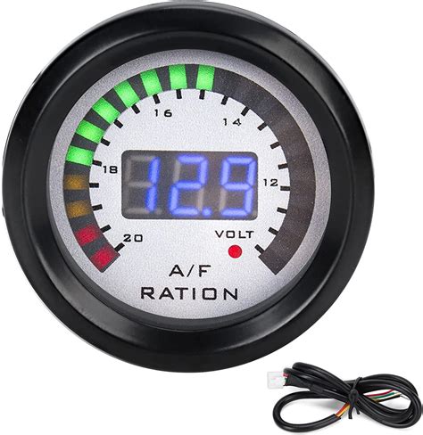 Aramox 52mm Car Air Fuel Ratio Gauge Auto Air Fuel Ratio Monitor LED