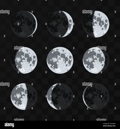 Phases Of The Moon Illustration Hi Res Stock Photography And Images Alamy