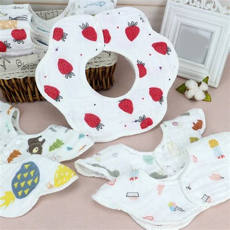 Ideacherry Brand Creative Lace Child Baby Bibs Baby Fruit Printing