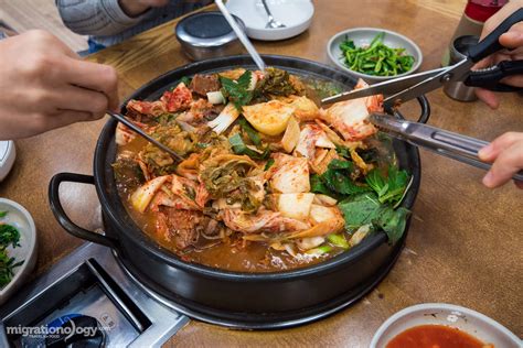 There are other items on the menu, but the soft tofu soup is the main draw, the fiery bowls filled with a choice of beef, pork, seafood, intestines, dumplings, vegetables, and more. South Korean Food: 29 of the Best Tasting Dishes
