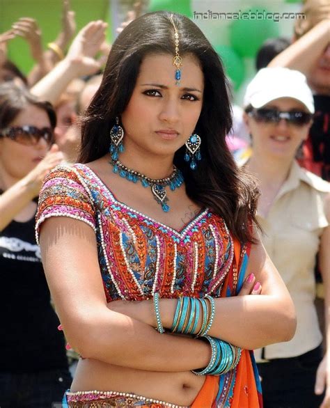 Trisha Telugu Movie Sankham 17 Lehenga Choli Hot Navel Hd Pics
