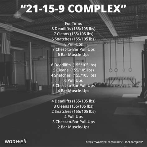 21 15 9 Complex Workout Functional Fitness Wod Wodwell Crossfit