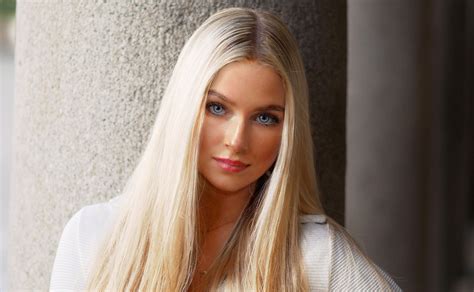 Wallpaper Model Women Blonde Blue Eyes Mouth Lips Face Long Hair Straight Hair Shirt