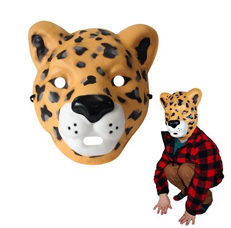 Wild Faces Leopard From Deluxebase Foam Animal Themed Face Mask For