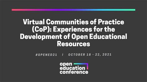Virtual Communities Of Practice Cop Experiences For The Development