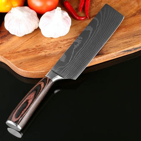 Xituo New Style 7japan Santoku Chef Knife Stainless Steel Imitate