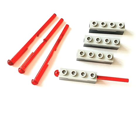Lego 4x Dart Missile Projectile And Launcher Spring Shooter Part No