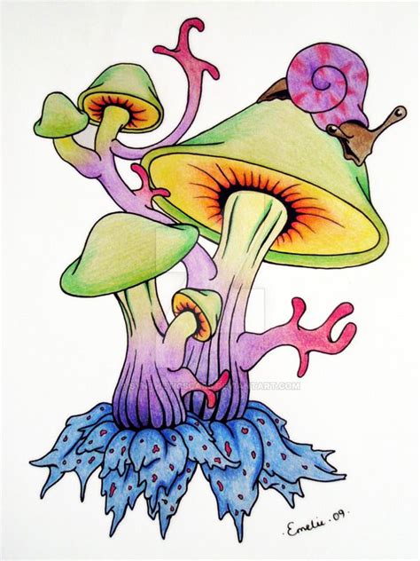 Shrooms By Syntheticscars Trippy Drawings Psychedelic Drawings Art Drawings Sketches Mushroom