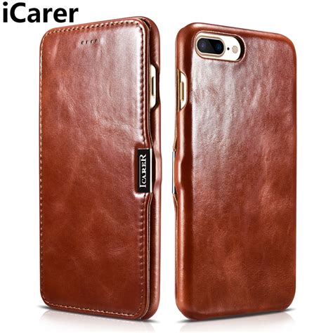 Icarer For Apple Iphone 7 Plus Case Cover Luxury Genuine Leather