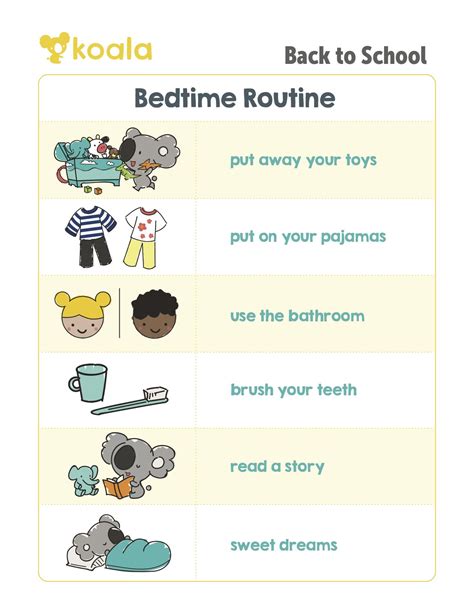 Back To School Printable Routines I Kiwi Crate Bedtime