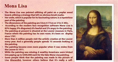 Interesting Facts About Mona Lisa That You Need To Know Psartworks In