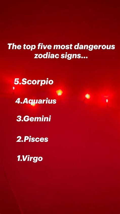 The Top Five Most Dangerous Zodiac Signs In 2023 Zodiac Signs