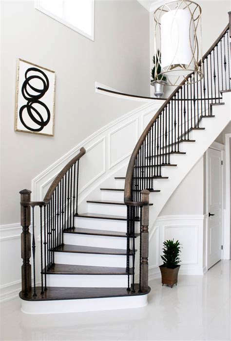 I finally tackled those outdated ugly orange oak stair banisters! 27 Painted Staircase Ideas Which Make Your Stairs Look New