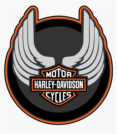 Harley Davidson Wings Round Logo Vector Decal Motor Harley Davidson