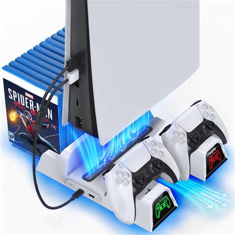 Oivo Ps5 Stand With Cooling Fan And Dual Controller Charging Station