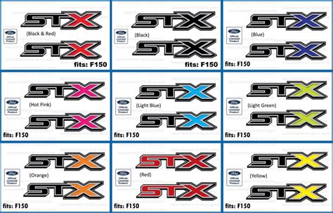 Ford F150 Stx Decals Stickers 2015 2020 Set Of 2 Officially Etsy