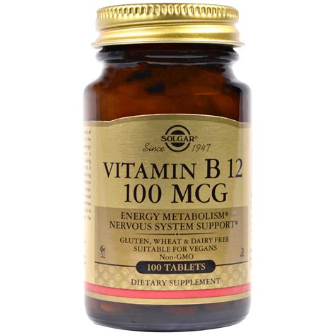 Solgar Vitamin B12 100 Mcg 100 Tablets