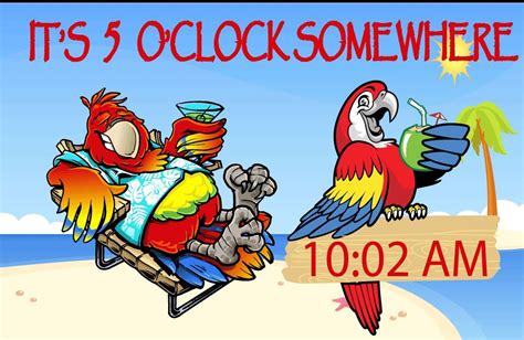 Its 5 Oclock Somewhere Party Birds 3x5 Flag Jimmy Buffet