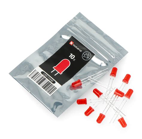 Buy Led 5mm Red 10pcs Botland Robotic Shop