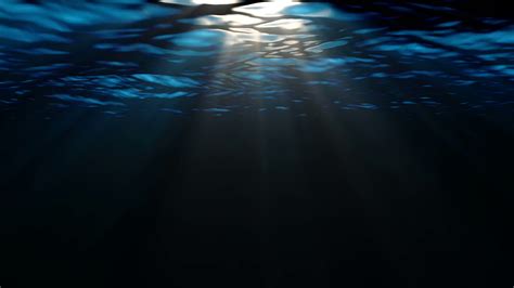 Under The Deep Blue Sea Moving Forward As If Swimming Or