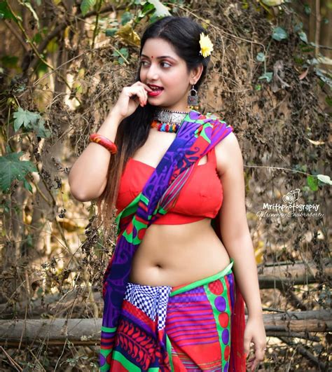 Kolkata Bong Crush Women Rupsa Saha Latest Beautiful Navel Show Image
