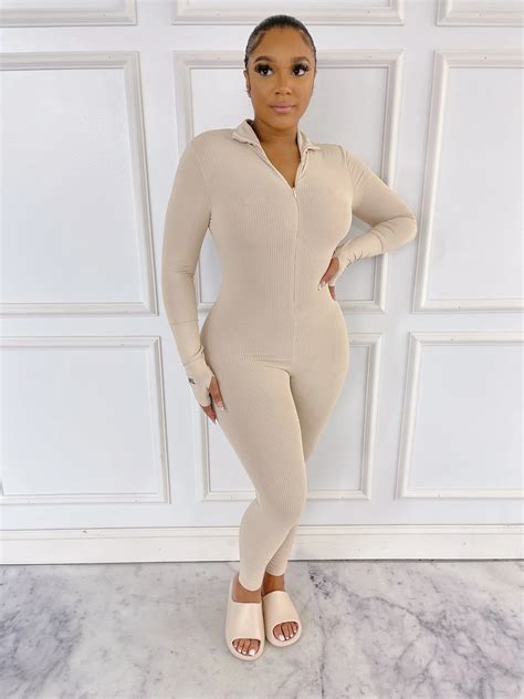 Lucky Label Jumpsuit Nude The NSJ Collection