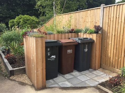Wheelie Bin And Recycling Store With Green Roof Planter Bluum Stores