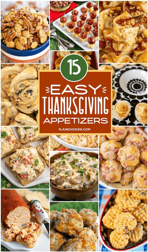These thanksgiving appetizer recipes will keep your guests satisfied until dinner, and they're so easy to make, you won't have to deal with any extra from your site articles. 15 Easy Thanksgiving Appetizers - something for everyone ...