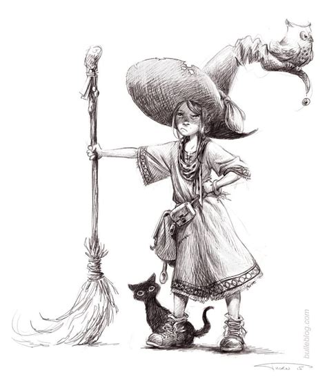 Witch Drawing Witch Art Character Design